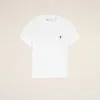 White Cotton Ami De Coeur Cropped T-Shirt