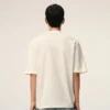 White Cotton Ami De Coeur Embossed T-Shirt