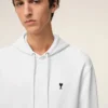White Cotton Ami De Coeur Hoodie White Cotton Ami De Coeur Hoodie
