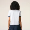 White Cotton Ami De Coeur Knitted Patch T-Shirt