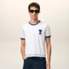 White Cotton Ami De Coeur Knitted Patch T-Shirt