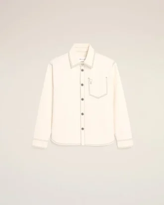 White Cotton Ami De Coeur Overshirt