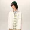 White Cotton Ami De Coeur Overshirt White Cotton Ami De Coeur Overshirt