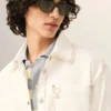 White Cotton Ami De Coeur Overshirt White Cotton Ami De Coeur Overshirt