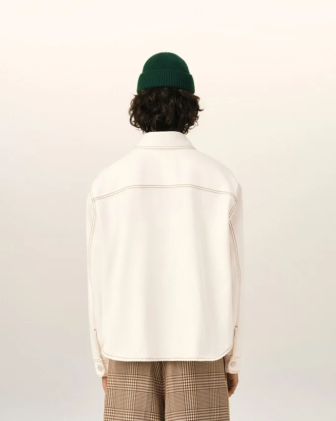 White Cotton Ami De Coeur Overshirt White Cotton Ami De Coeur Overshirt