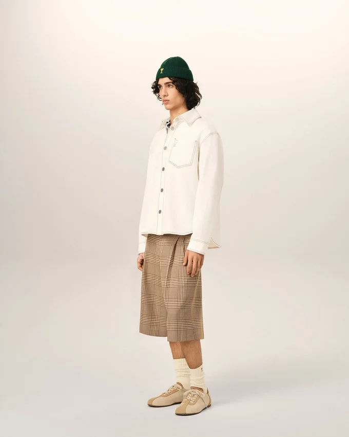 White Cotton Ami De Coeur Overshirt White Cotton Ami De Coeur Overshirt