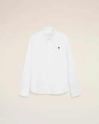 White Cotton Ami De Coeur Oxford Shirt