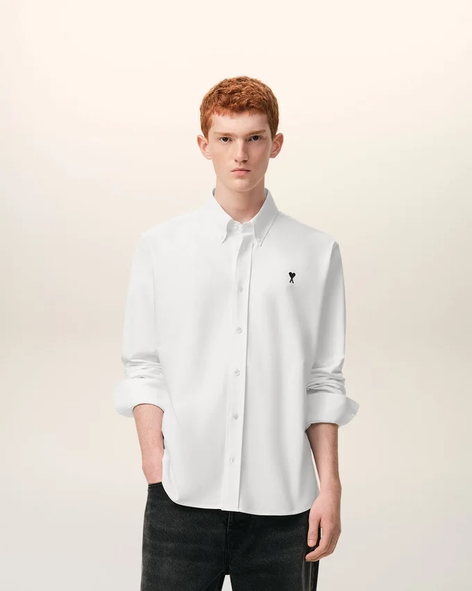 White Cotton Ami De Coeur Oxford Shirt White Cotton Ami De Coeur Oxford Shirt