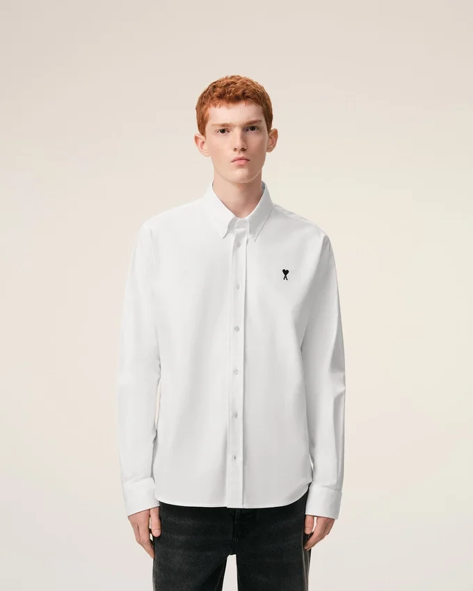 White Cotton Ami De Coeur Oxford Shirt White Cotton Ami De Coeur Oxford Shirt