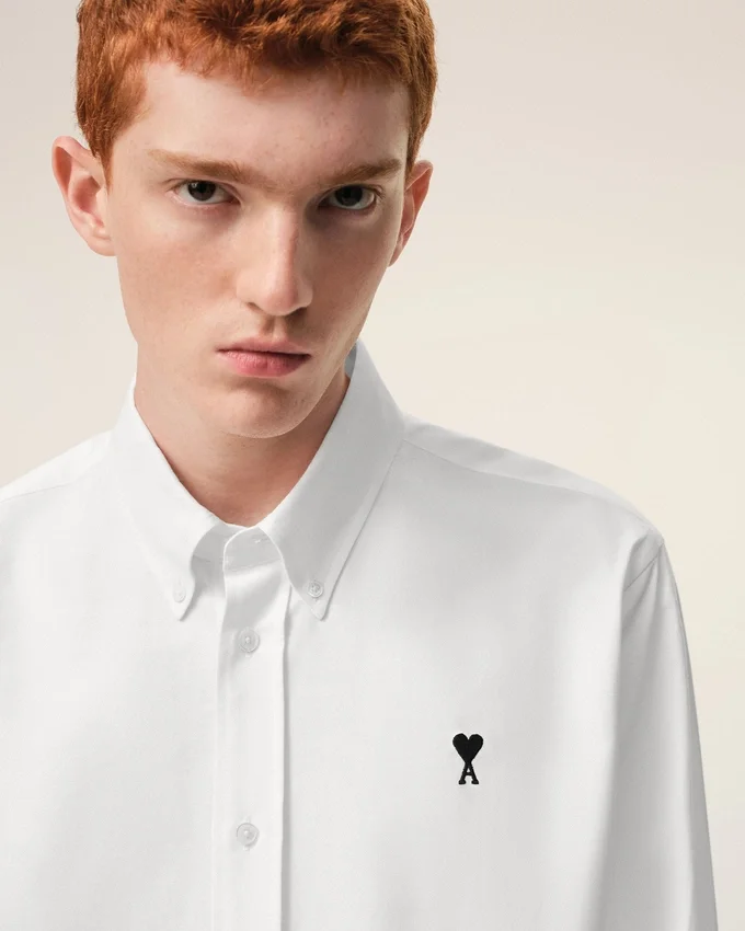 White Cotton Ami De Coeur Oxford Shirt White Cotton Ami De Coeur Oxford Shirt