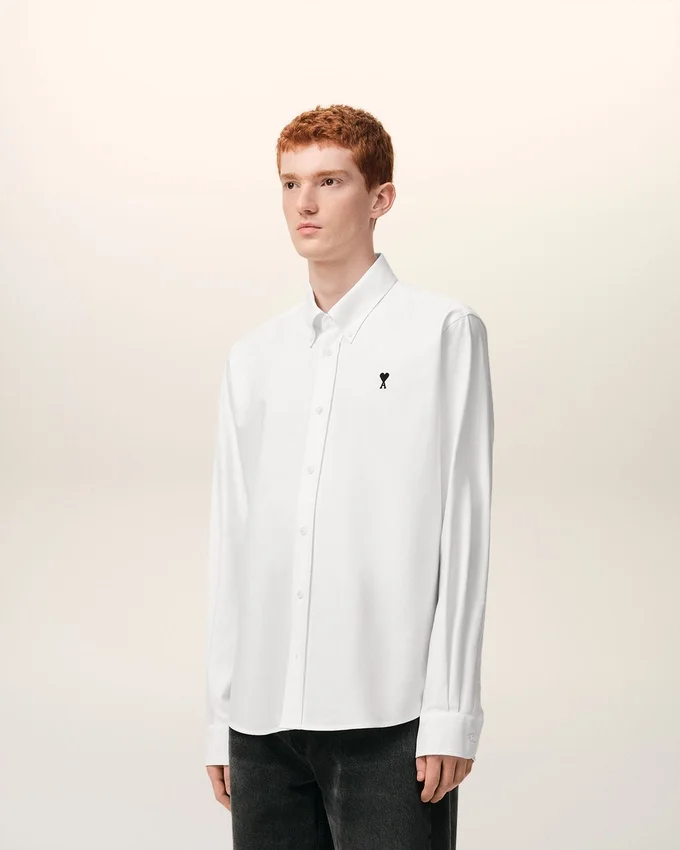 White Cotton Ami De Coeur Oxford Shirt White Cotton Ami De Coeur Oxford Shirt