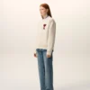 White Cotton Ami De Coeur Sweatshirt