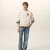 White Cotton Ami De Coeur Sweatshirt