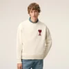 White Cotton Ami De Coeur Sweatshirt