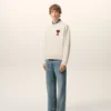 White Cotton Ami De Coeur Sweatshirt