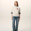 White Cotton Ami De Coeur Sweatshirt