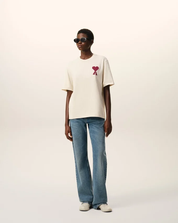 White Cotton Ami De Coeur T-Shirt White Cotton Ami De Coeur T-Shirt