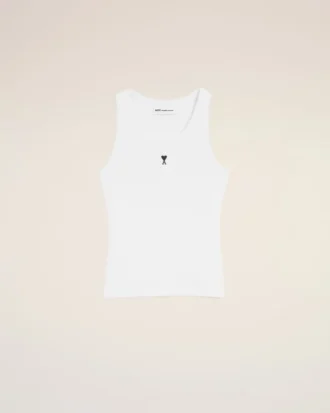 White Cotton Ami De Coeur Tanktop