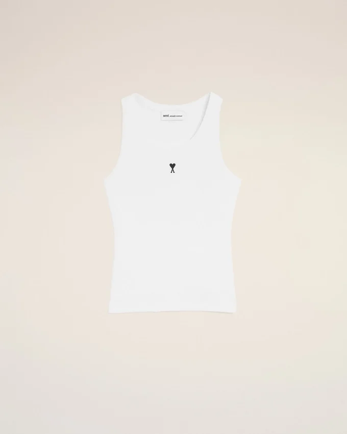 White Cotton Ami De Coeur Tanktop White Cotton Ami De Coeur Tanktop
