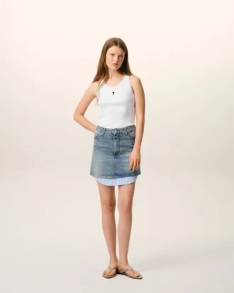 White Cotton Ami De Coeur Tanktop