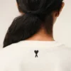 White Cotton Ami Paris Heritage Print T-Shirt White Cotton Ami Paris Heritage Print T-Shirt