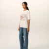White Cotton Ami Paris Heritage Print T-Shirt White Cotton Ami Paris Heritage Print T-Shirt