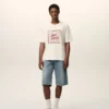 White Cotton Ami Paris Heritage Print T-Shirt White Cotton Ami Paris Heritage Print T-Shirt