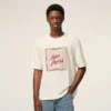 White Cotton Ami Paris Heritage Print T-Shirt White Cotton Ami Paris Heritage Print T-Shirt