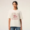 White Cotton Ami Paris Heritage Print T-Shirt White Cotton Ami Paris Heritage Print T-Shirt