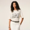 White Cotton Ami Paris Print T-Shirt White Cotton Ami Paris Print T-Shirt