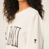 White Cotton Ami Paris Print T-Shirt White Cotton Ami Paris Print T-Shirt