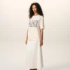 White Cotton Ami Paris Print T-Shirt White Cotton Ami Paris Print T-Shirt
