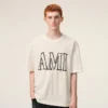 White Cotton Ami Paris Print T-Shirt White Cotton Ami Paris Print T-Shirt
