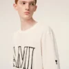 White Cotton Ami Paris Print T-Shirt White Cotton Ami Paris Print T-Shirt