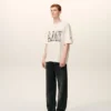 White Cotton Ami Paris Print T-Shirt White Cotton Ami Paris Print T-Shirt