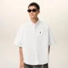 White Cotton Boxy Embroidered Ami De Coeur White Cotton Boxy Embroidered Ami De Coeur