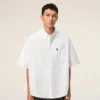 White Cotton Boxy Embroidered Ami De Coeur White Cotton Boxy Embroidered Ami De Coeur