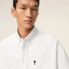White Cotton Boxy Embroidered Ami De Coeur White Cotton Boxy Embroidered Ami De Coeur