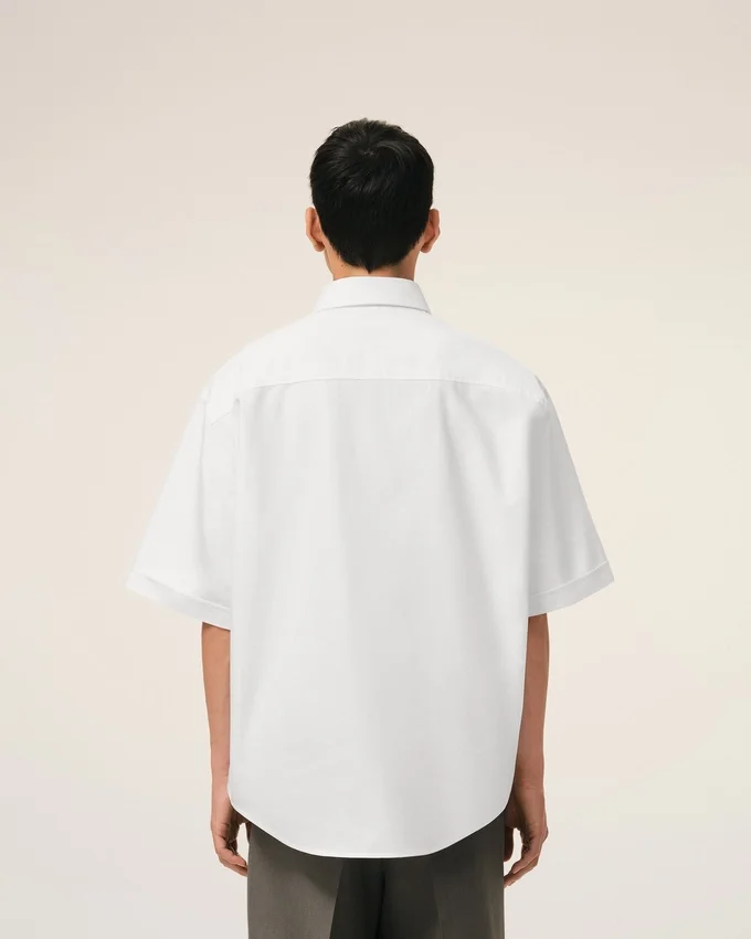 White Cotton Boxy Embroidered Ami De Coeur White Cotton Boxy Embroidered Ami De Coeur