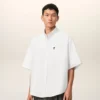 White Cotton Boxy Embroidered Ami De Coeur White Cotton Boxy Embroidered Ami De Coeur
