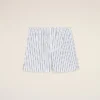 White Cotton Elasticated Shorts