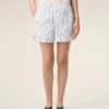 White Cotton Elasticated Shorts