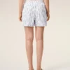 White Cotton Elasticated Shorts