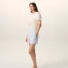 White Cotton Elasticated Shorts