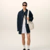 White Cotton Elasticated Shorts