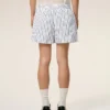 White Cotton Elasticated Shorts