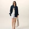White Cotton Elasticated Shorts