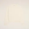 White Cotton Embossed Ami De Coeur Sweatshirt White Cotton Embossed Ami De Coeur Sweatshirt