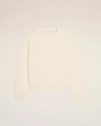 White Cotton Embossed Ami De Coeur Sweatshirt
