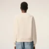 White Cotton Embossed Ami De Coeur Sweatshirt White Cotton Embossed Ami De Coeur Sweatshirt